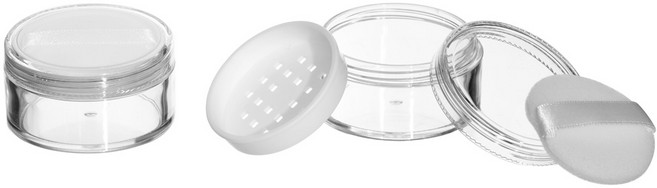 투명 파우더 용기 20g 50g 허브스프레이, 1개, 투명 파우더 용기 20g (퍼프있음)