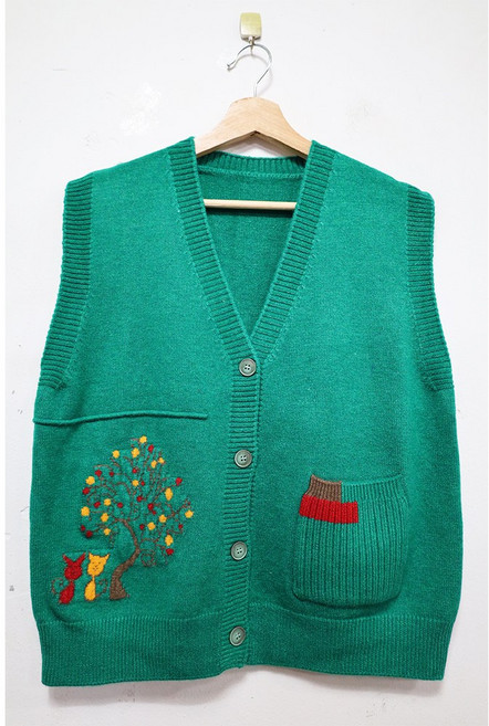 형제상회 할머니 부인 여성 니트 울조끼 촌캉스 요양원 엄마조끼 레이어드 C0004SF10