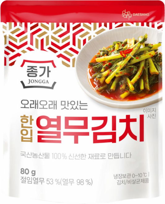 종가집 한입 열무김치, 1개, 80g