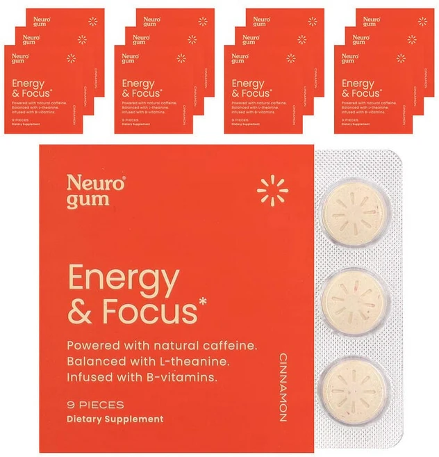 NeuroGum 에너지 및 집중력 시나몬 12팩 각 9개 NRO-00007 - 쿠팡