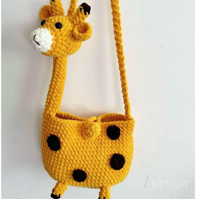 제니오숲 귀여운기린 뜨게가방 DIY도구세트, 어른용/ 기린 가방 재료 + 도구 + 튜토리얼