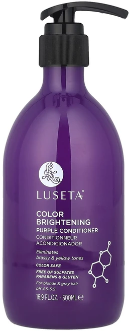 Luseta Beauty 컬러 브라이트닝 퍼플 컨디셔너 금발 및 흰머리용 500ml(16.9fl oz), LusetaBeauty컬러브라이트닝퍼플컨디셔너금발및흰머, 1개, 500ml - 쿠팡