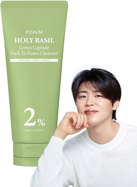 피캄 홀리바질 그린캡슐 팩투폼 모공 클렌저, 1개, 120ml