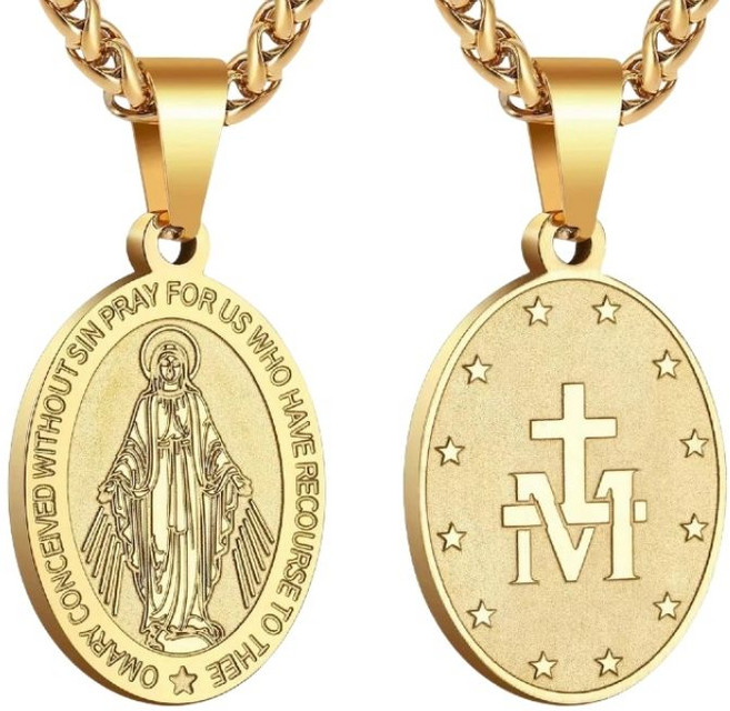성모마리아 기적의 매달 보호와 은총 목걸이