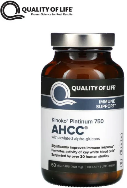 키노코 플래티넘 AHCC 750mg 표고버섯 균사체 60캡슐, 60정, 1개 - 쿠팡