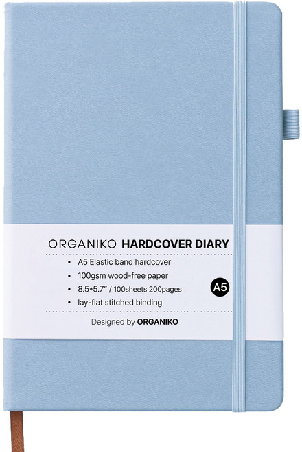 오가니코 A5 하드커버 스크랩 만년 다이어리, 스카이, 1개
