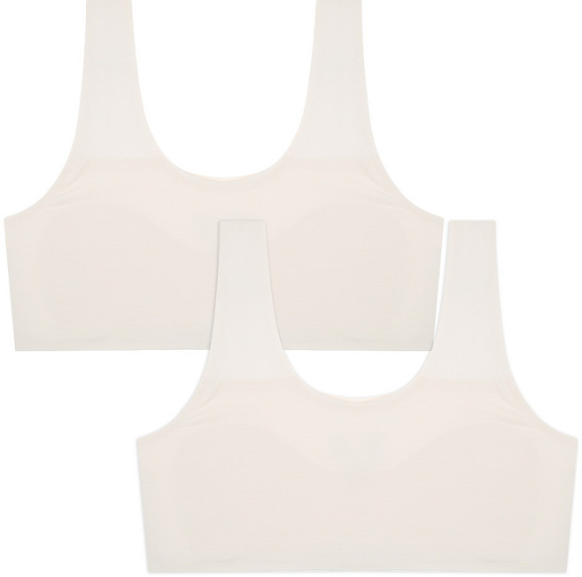 BYC 여아 주니어 모달 심리스 퓨징 브라 1단계 2P