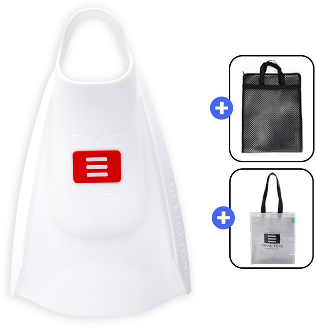 DMC 슈퍼핀 숏핀 오리발 화이트 빅메쉬백 타포린백