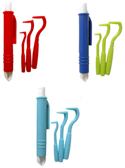 애완동물 진드기 제거기 핀셋 집게 클리너 색상선택, 레드