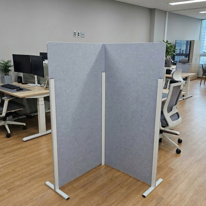 접이식 파티션 2단 3단 이동식 높이조절 코너형 공간분리 인테리어 가림막 스탠딩 가벽