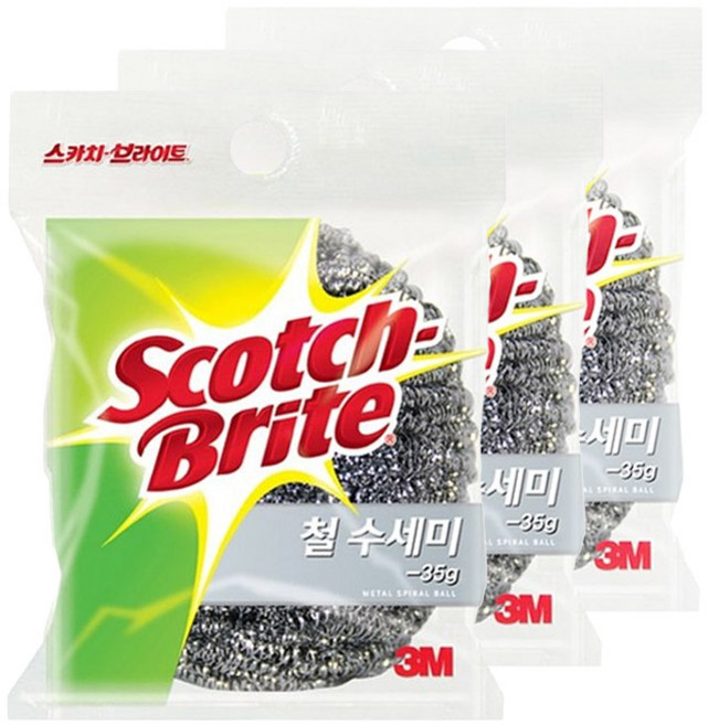 [3M] 철 수세미, 1개입, 3개