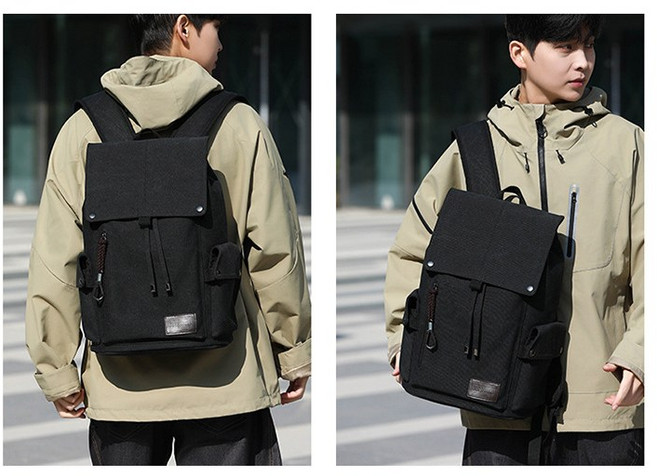 레인드래곤 남자 배낭 크로스 보더 캐주얼 캔버스 백팩 중학교 대학생 여행 컴퓨터 가방