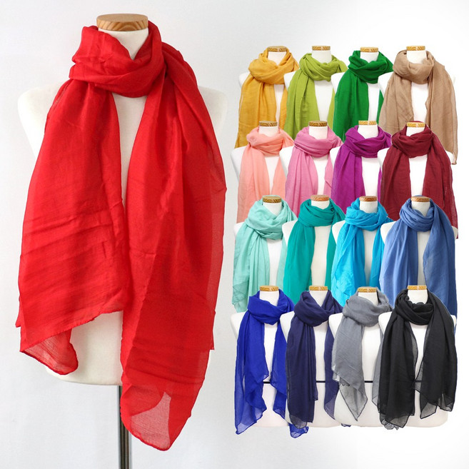 지오벤투 20가지색상 빅사이즈 무지 롱 스카프 머플러 목도리 봄 여름 가을 겨울