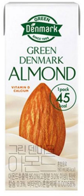 동원 그린덴마크 아몬드 190ml 24팩/비건음료/아침식사대용/포스트바이오틱스, 24개