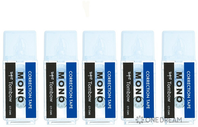 톰보 수정테이프 모노포켓 5mmx4m 5개 세트, 1세트, 스탠다드 CM5