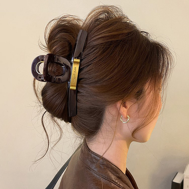 헤어퀸 대형 숱많은 짱짱한 올림머리 집게핀