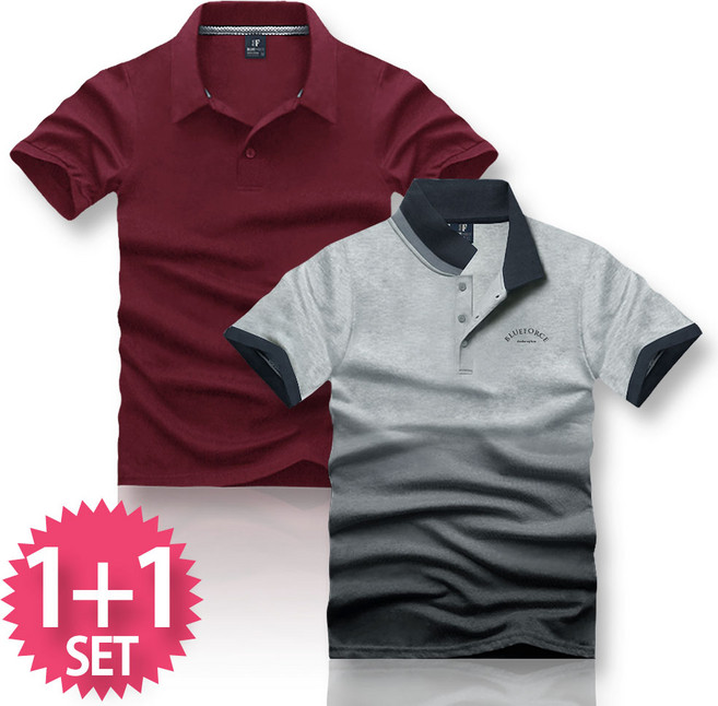 블루포스 베로볼 + 바트 반팔카라티 1+1 세트 [2장 묶음] 남자 티셔츠 남성 반팔티 단체티 남녀공용 커플티 여름 골프티 [국내생산]