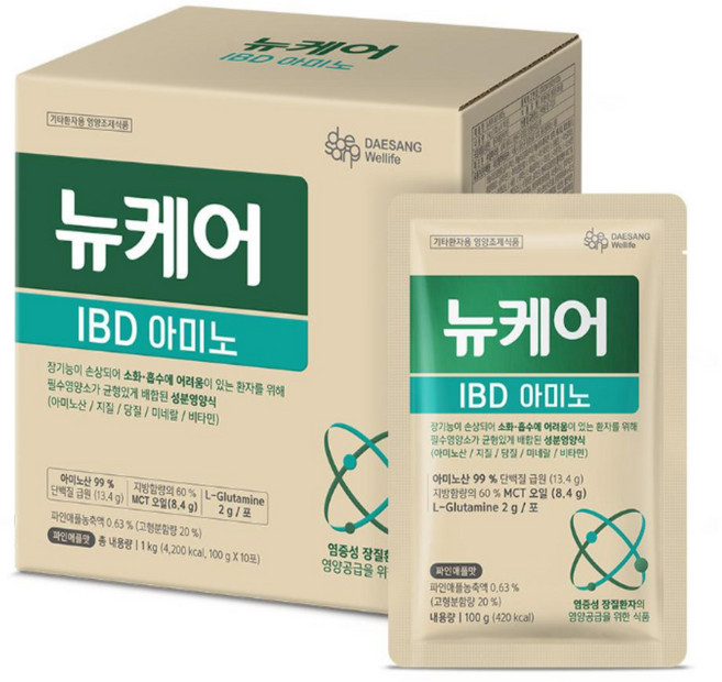 뉴케어 IBD 아미노 1kg (100 g x 10포 ) 장질환자 균형영양식