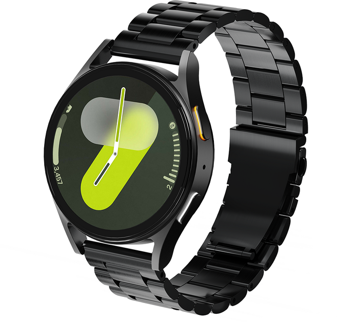 요거 갤럭시워치 메탈 스틸 스트랩, 블랙, 1개