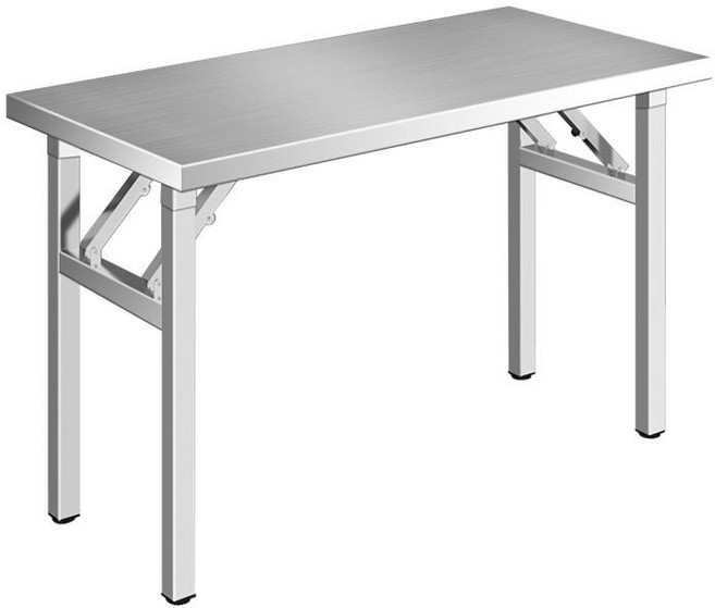 스테인레스 접이식 작업대 배수 테이블 업소용 상판 손질 책상 초두꺼운 80x40x75 테이블 4개