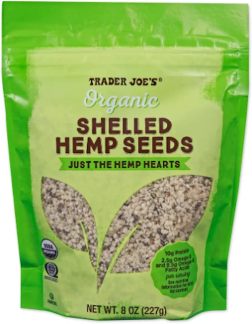 트레이더조 유기농 탈각 햄프씨드 Organic Shelled Hemp Seeds, 1개, 227g - 쿠팡
