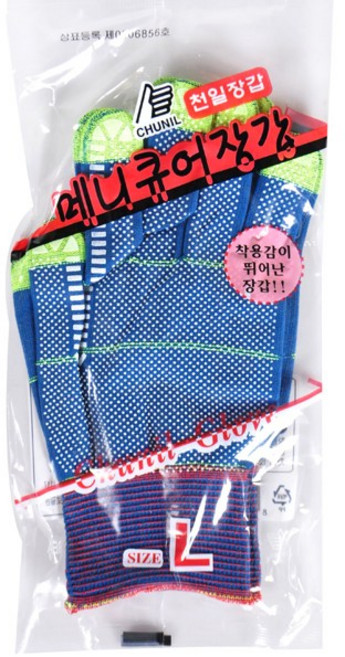 천일 메니큐어 장갑 L 점박이 면장갑 목장갑 작업장갑 고무 미끄럼방지 반코팅장갑 일장갑, 혼합색상, 1개