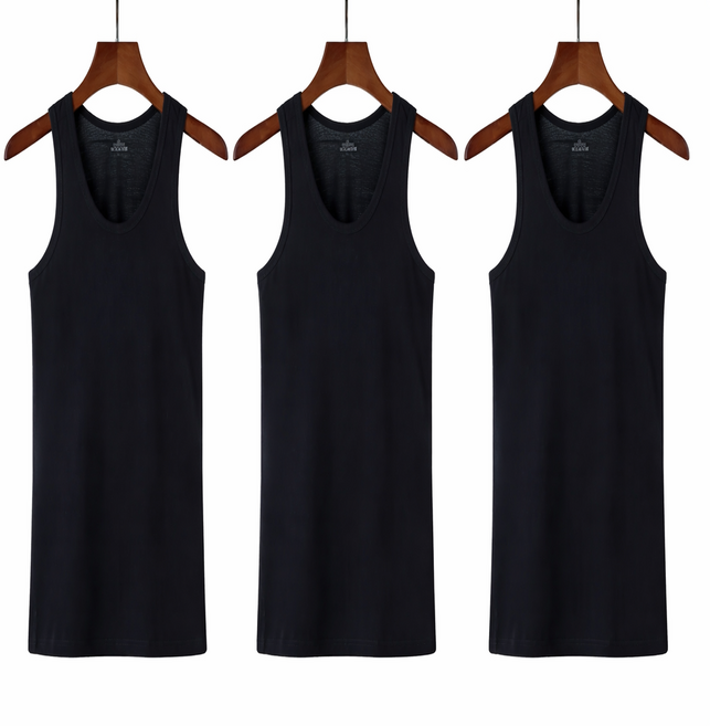 남성용 통기성 순면 런닝 나시 3p