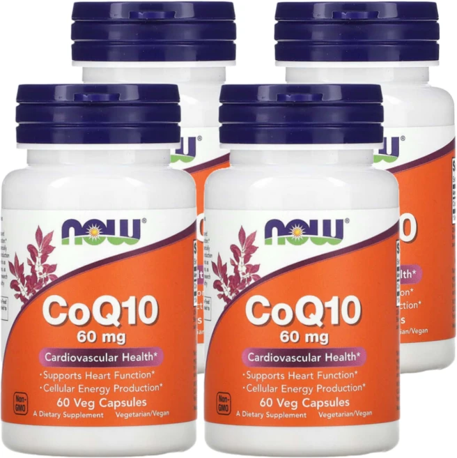 나우푸드 코큐텐 CoQ10 60mg 60캡슐 4통, 4개, 60정 - 쿠팡