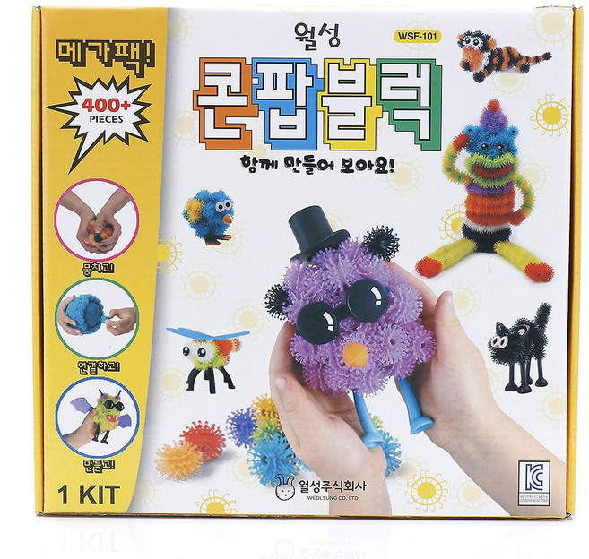 5위 - 월성 콘팝블럭 400pcs 번챔 메가팩 400 피스, 본상품선택, 1개