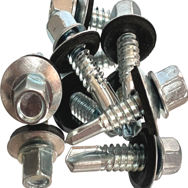 방수피스 8(4.2mm) 돔와샤 조립 직결나사 와샤머리 육각머리, 14(6.4mm)X25mm 200개