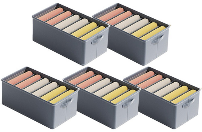 레디박스 칸막이 여름 겨울 의류 보관함 수납 관리 옷정리함, 5개, 그레이