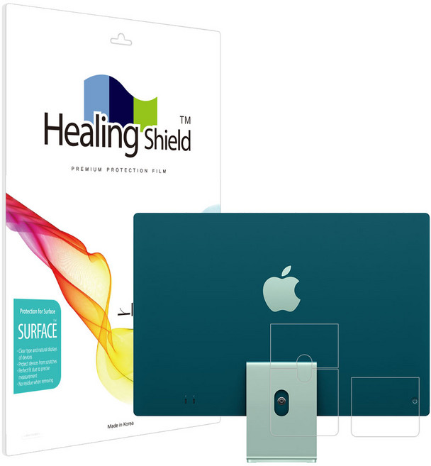 힐링쉴드 아이맥 M3 24인치 코어클리어 유광 스탠드 보호필름 세트, 1개