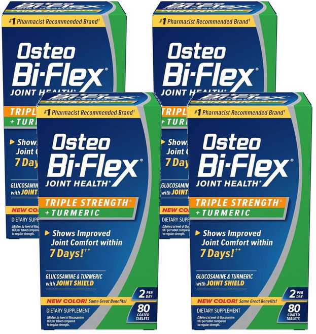 Osteo Bi-Flex 오스테오 바이플렉스 조인트 헬스 트리플 스트렝스 터메릭 80정, 4개