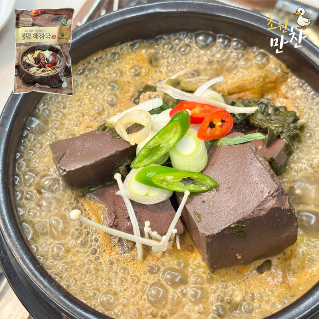 자연깃든 선봉식품 양평선지해장국 소깐양 우거지 선지 술안주 실온보관 멸균제품, 600g, 2개