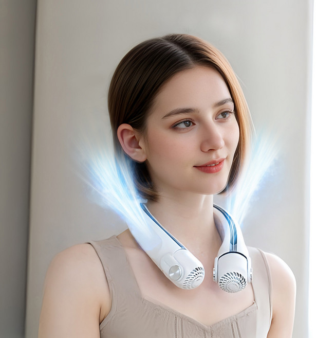 프롬비 넥밴드 터보 넥쿨러 선풍기, 아이스화이트, FG258