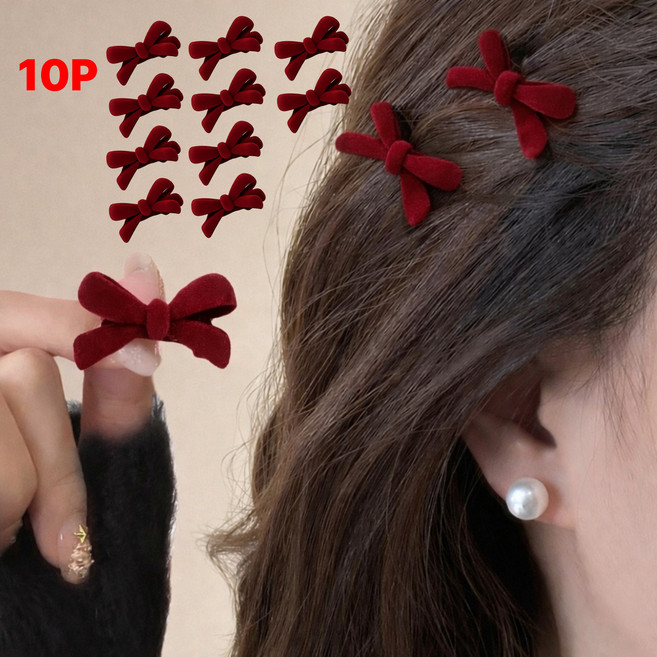 별오점 리본 미니 고정 집게핀 머리핀 헤어핀 세트