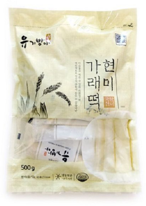 유기방아 현미가래떡 500g 1P 낱개포장, 1개