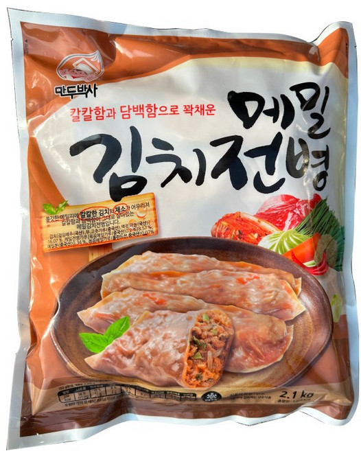 만두박사 준푸드 메밀김치전병 아이스박스포함, 2.1kg, 5개