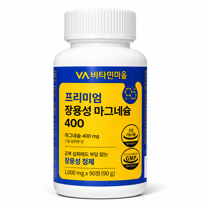 비타민마을 프리미엄 장용성 마그네슘 400 90g, 90정, 1개
