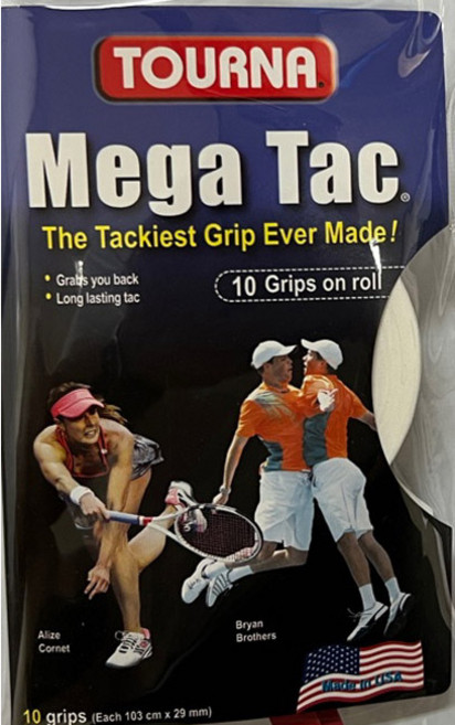 투나 MEGA TAC 메가텍 테니스 그립 10입, 화이트, 1개