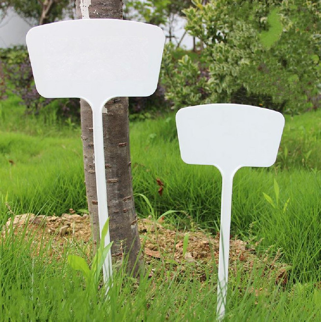 대형화분이름표5 식물 모종 텃밭 네임텍 라벨 표식 꽃 화분 푯말 화단 원예용 명찰 다육이 네임픽 화초, 27cm흰색 10개 set