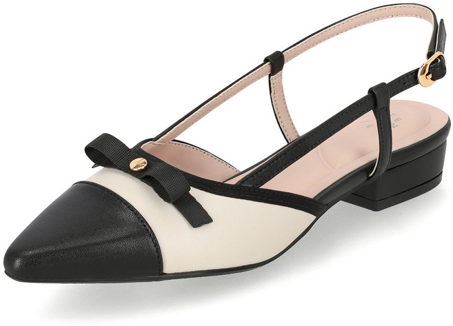 엘칸토 인텐스 여성 배색 리본 플랫 슬링백 2cm LCWO26I613