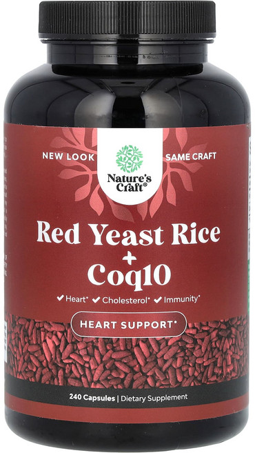 Nature's Craft 홍국 + CoQ10 캡슐 240정, NaturesCraft홍국CoQ10캡슐240정, 1개