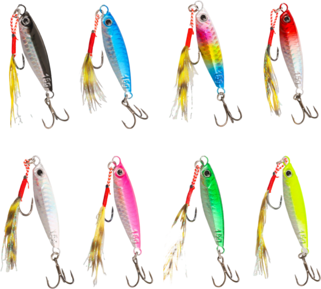 하마피싱 루어 메탈지그 8종세트, 1개, 10g, 혼합색상