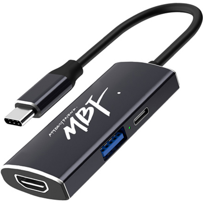 엠비에프 MBF-UC3IN1 USB C타입 3 in 1 3포트 멀티 허브, 1개