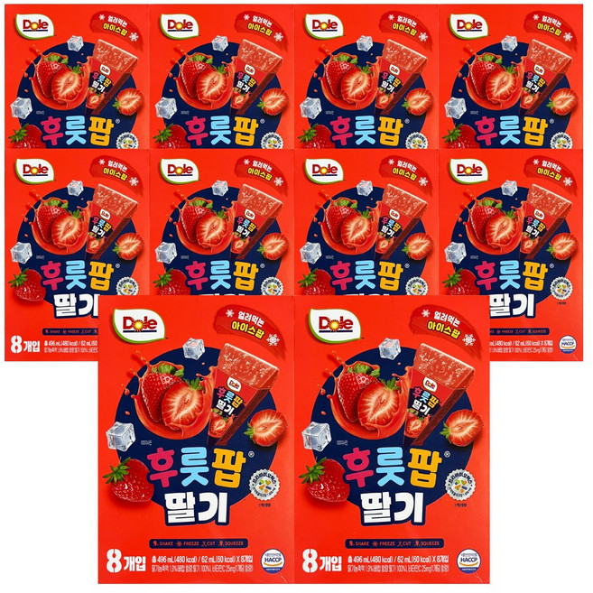 돌 후룻팝 딸기, 80개, 62ml