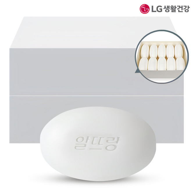 엘지생활건강 알뜨랑비누 화이트 130g, 20개입