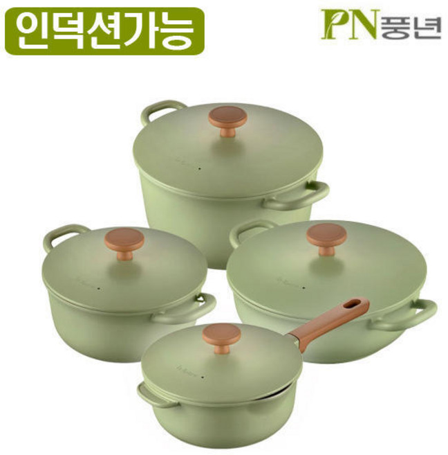 풍년 라레트로 인덕션냄비 편수/양수/전골 4종세트