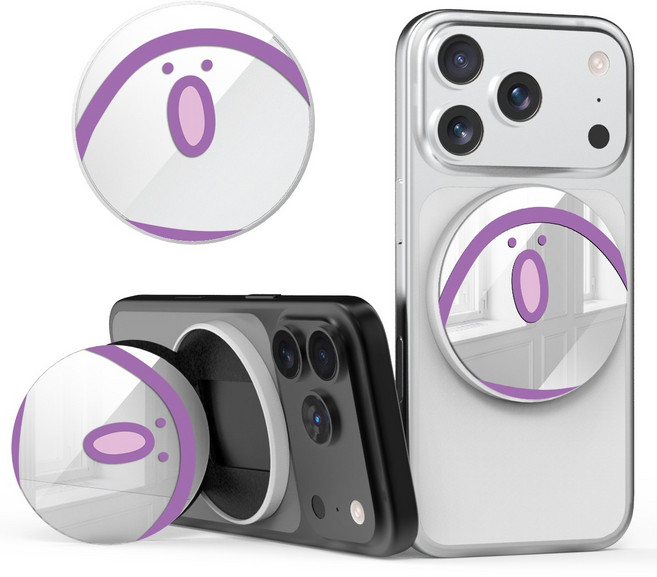 이디즌 디자인 미러 그립 스마트톡 맥세이프 홀더 스탠드, 1개, 퍼플