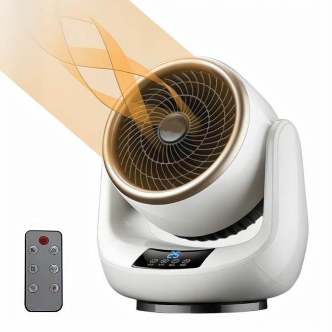 T-Lucky 회전형 전기온풍기 NFJ-007 PTC 서큘레이터 히터팬, 혼합색상